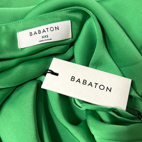 Aritzia Babaton Cowlneck Camisole Green Slinky Japan Fabric Sz XXS NEW - Picture 6 of 12